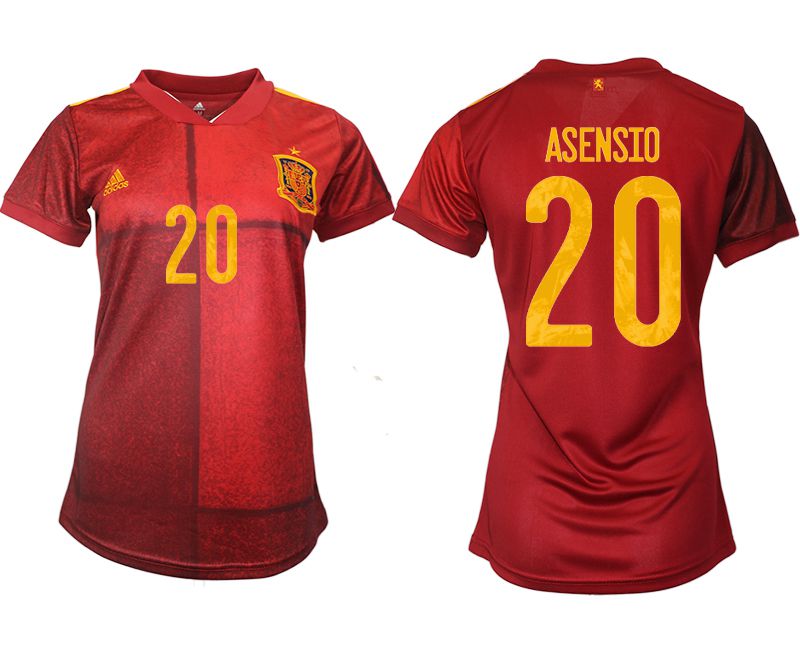 Women 2021-2022 Club Spain home aaa version red #20 Soccer Jerseys->customized soccer jersey->Custom Jersey